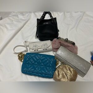 Zara , Mini Melissa, Call it Spring , Browns etc Mixed Style Handbags. 6 pcs